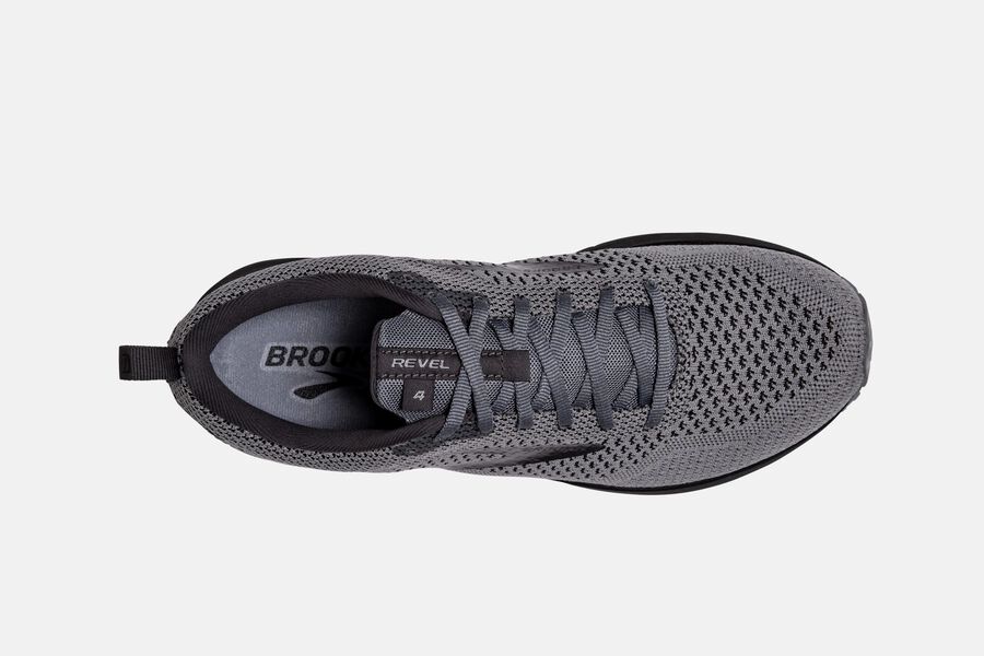 Brooks Israel Revel 4 Road Running Shoes Mens - Grey/Black - XIN-978103